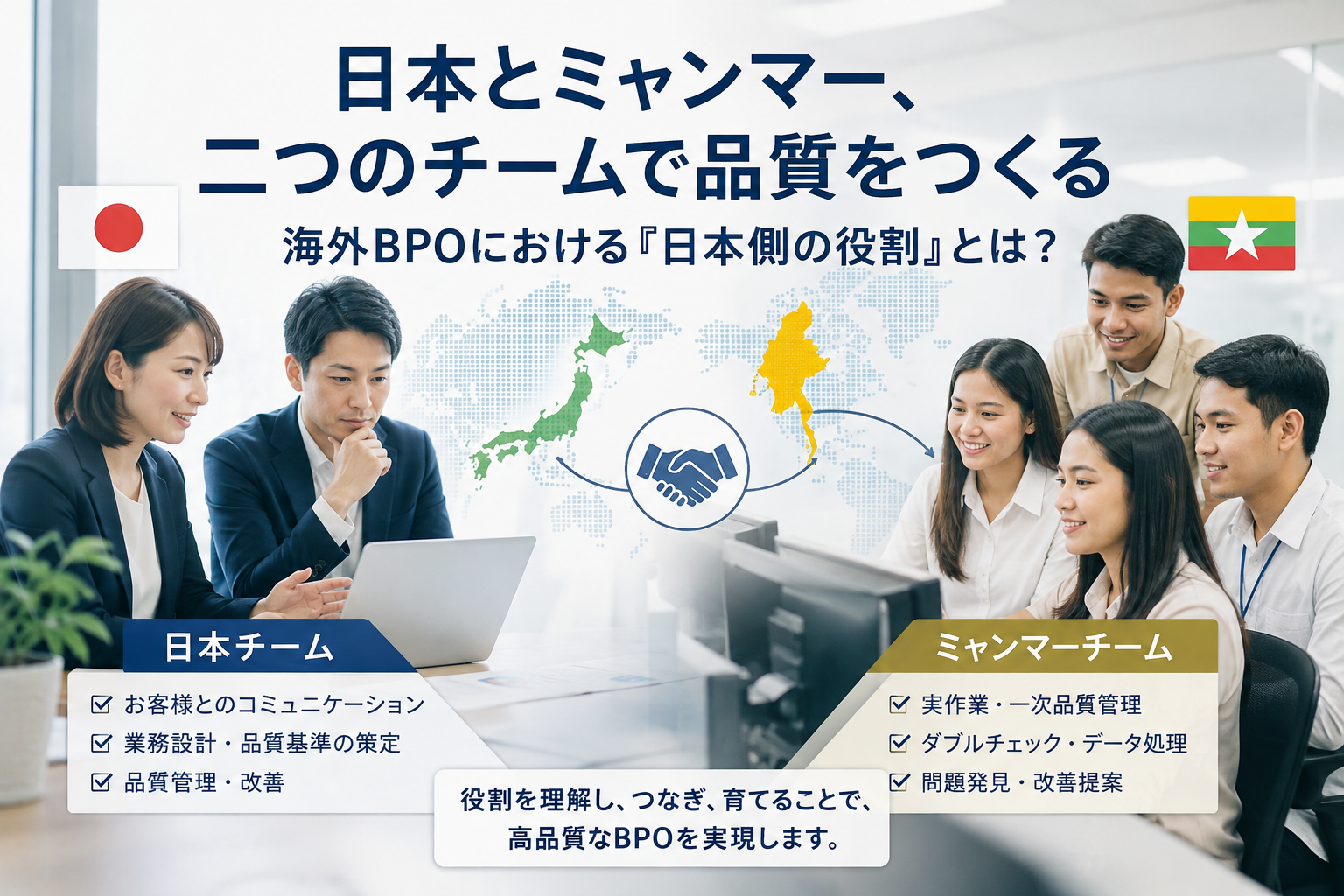 日本とミャンマー、二つのチームで品質をつくる